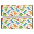 thumbnail image 1 of Dinosaur and Flower Beige Pattern Anti Fatigue Kitchen Rugs Set Of 2, Non Slip Washable Decorative Floor Mats for Sink Laundry and Home Use, 17"x47", 1 of 5