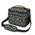 thumbnail image 1 of Dinosaur and Heart Navy Blue Pattern Insulated Lunch Box for Women Men, Medium Leakproof Cooler Bag with Adjustable Strap, 10"x6.7"x8", 1 of 5