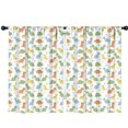 thumbnail image 1 of Dinosaur and Leaf White Pattern Insulated Teens Curtains Set Of 2, Bedroom Essentials, Toddler Room Decor 42"x63", 1 of 4