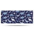 thumbnail image 1 of Dinosaur and Palm Navy Pattern Non Slip Microfiber Bathroom Rugs, Soft Rubber Backing Bath Mats for Bathroom Floor Tub and Shower,24"x60", 1 of 5
