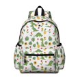 thumbnail image 1 of Dinosaur and Pineapple White Pattern Cute School Backpack with Padded Back and Adjustable Shoulder Straps 13.4"x11"x4.7", 1 of 5
