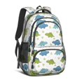 thumbnail image 1 of Dinosaur and Rainbow Pattern Cute School Backpack Bag with Padded Back and Adjustable Shoulder Straps 16.9 X 12.6 X 5.9 Inches, 1 of 5