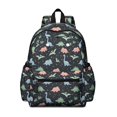 thumbnail image 1 of Dinosaur and Star Navy Pattern Cute School Backpack with Padded Back and Adjustable Shoulder Straps 13.4"x11"x4.7", 1 of 5