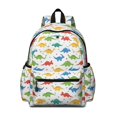 thumbnail image 1 of Dinosaur and Star White Pattern Backpack for School, Cute School Bag with Adjustable Shoulder Straps and Padded Back, 13.4"x11"x4.7", 1 of 5