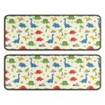 thumbnail image 1 of Dinosaur and Stone Beige Pattern Anti Fatigue Kitchen Rugs Set Of 2, Non Slip Washable Decorative Floor Mats for Sink Laundry and Home Use, 17"x47", 1 of 5