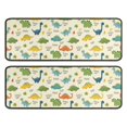 thumbnail image 1 of Dinosaur and Text Beige Pattern Anti Fatigue Kitchen Rugs Set Of 2, Non Slip Washable Decorative Floor Mats for Sink Laundry and Home Use, 17"x47", 1 of 5