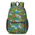 thumbnail image 1 of Dinosaur and Tree Green Pattern 17" School Backpacks for Teens,Waterproof Oxford Fabric,S-Shape Padded Straps for School,Travel,Hiking,Camping, 1 of 6