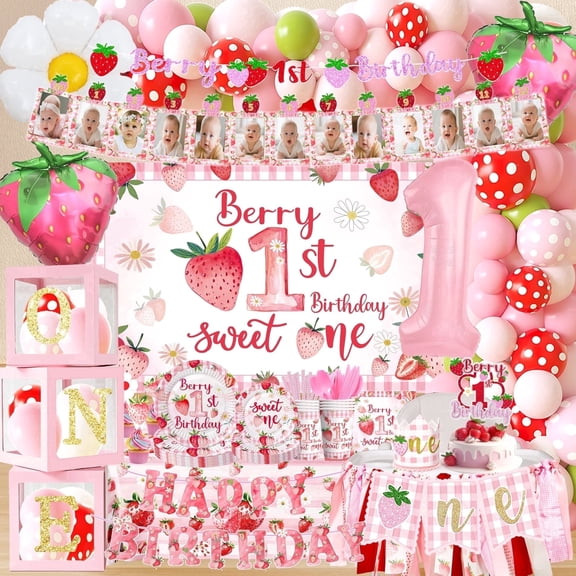 Berry Sweet One Strawberry Birthday Decor