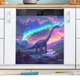 thumbnail image 1 of Dinosaur in Beautiful Sky Dishwasher Magnetic Refrigerator Magnet Cover Kitchen Art Panel Decal Sticker Home Decorative 23"x26", 1 of 6
