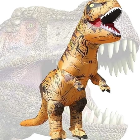 Dinosaur inflatable costume, Tyrannosaurus rex Halloween costume, suitable for adult funny inflatable party decoration costume (4.9-6.2 feet)