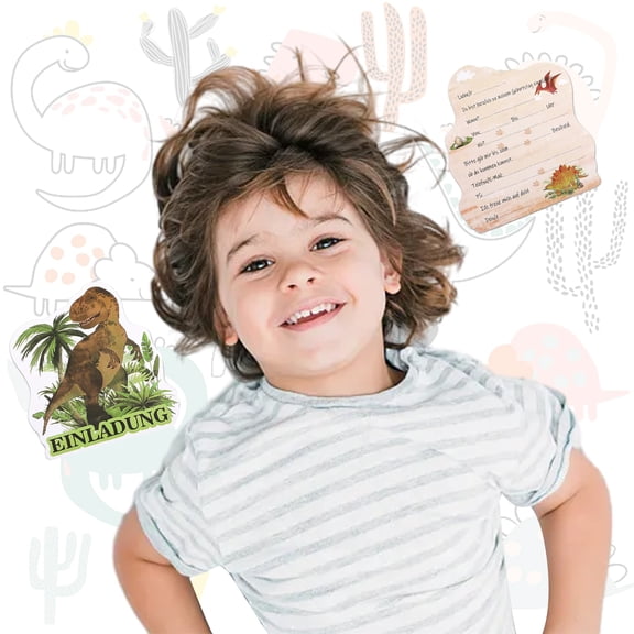 Dinosaur shape invitation card