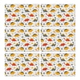thumbnail image 1 of Dinosaur with Bones Pattern Summer Placemats Table Placemats Set Of 6-Linen Kitchen Washable Placemats Table Mats 11.8"x17.7" Non-Slip Heat Resistant, 1 of 5
