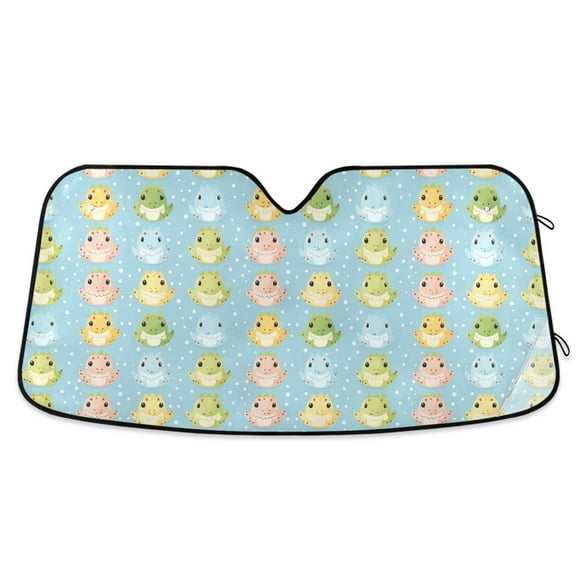 Dinosaur with Egg Car Windshield Sun Shade Foldable Car Front Window Visor Heat and UV Protection 53x23.5