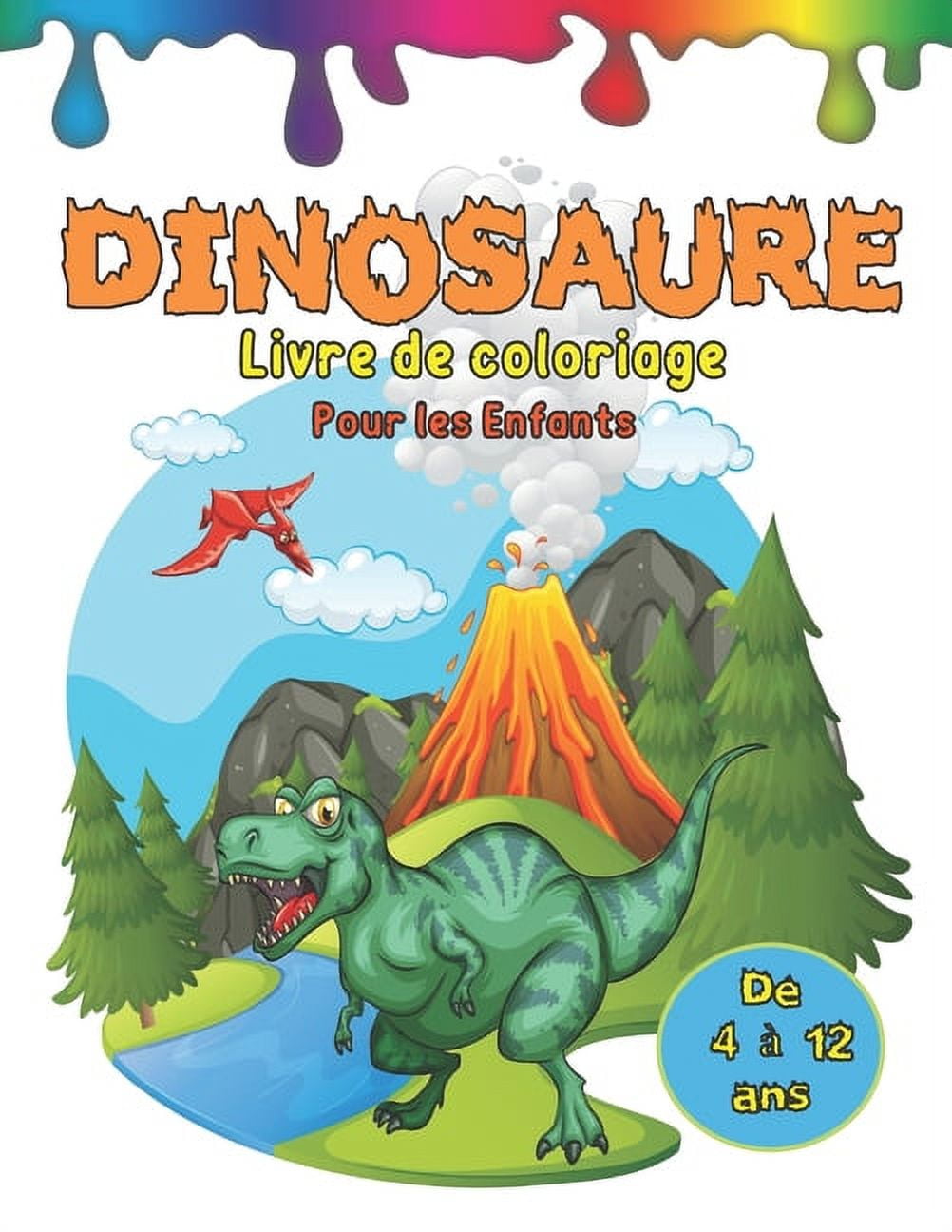 Dinosaure Livre de Coloriage Pour Les Enfants de 4 à 12 ans