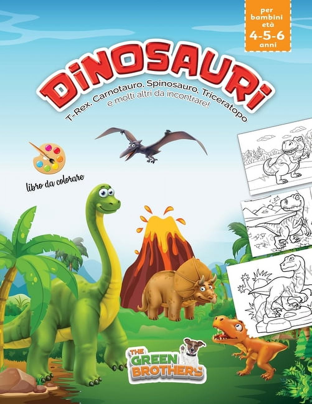 Dinosauri, libro da colorare per bambini et� 4 - 5 - 6 anni, T-Rex