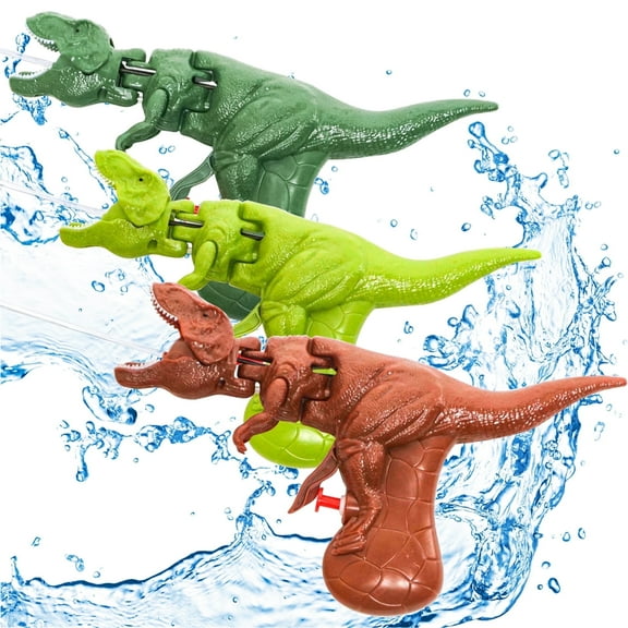 Dinosaur Water Spray Gun Shooter Toy Kids Dino Summer Water Spray Gun Toy Gift Water Play Small Toys, Light green