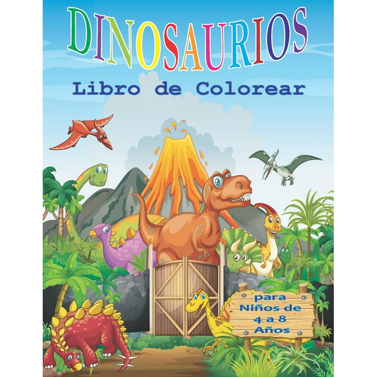 Libro Para Colorear De Dinosaurios Para Niños De 4 A 8 Años de eKID Press  978-5-00-184050-3