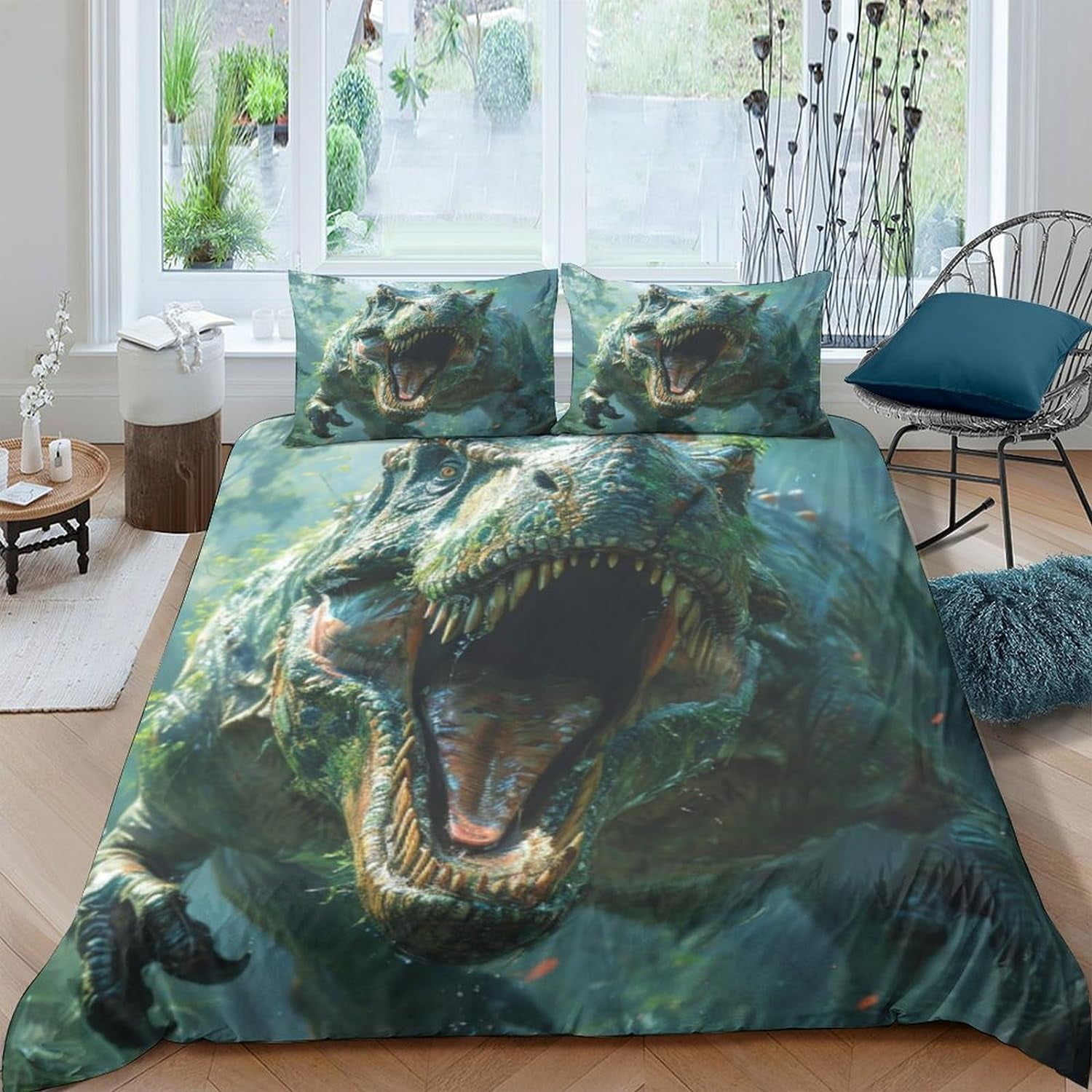 Dinosaurs 3D Print Cute Animals Quilt Cover for Teens and Adults Duvet ...