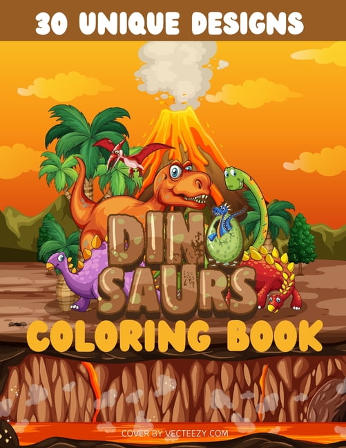 Dinosaurs Coloring Book : Amazing Gift for Boys and Girls, Epic Coloring Pages (Paperback)