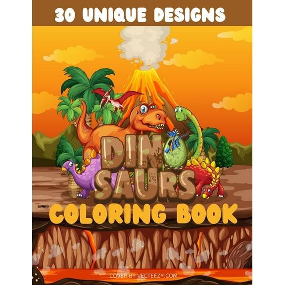 Dinosaurs Coloring Book : Amazing Gift for Boys and Girls, Epic Coloring Pages (Paperback)