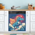 thumbnail image 1 of Dinosaurs in Fury Dishwasher Door Cover Reusable Trimmable Kitchen Fridge Front Decal Magnetic Home Refrigerator Magnet Decal Panels 20" Wx26 H Home Decor, 1 of 5