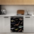 thumbnail image 1 of Dinosaurs Graphic Dishwasher Magnet Cover Decorative Sticker for Home Cabinet Kitchen 23" x26", 1 of 5