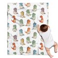 thumbnail image 1 of Dinosaurs with Hatching Eggs Pattern Blanket,Comfortable Soft Flannel Throw Blanket,All Season,Warm Lightweight Blankets for Sofa Bed Couch Living Room Chair,30"x40", 1 of 4
