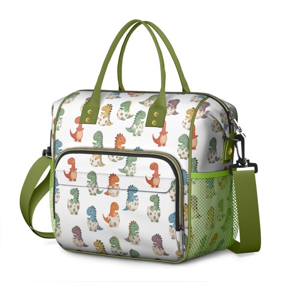 Dinosaurs with Hatching Eggs Pattern Womens Lunch Box for Work,Insulated Large Lunch Bag for Tween and Teen,Loncheras Para Mujer,Leakproof Adult Lunch Bag for Work,Beach,Travel,Picnic,Camping