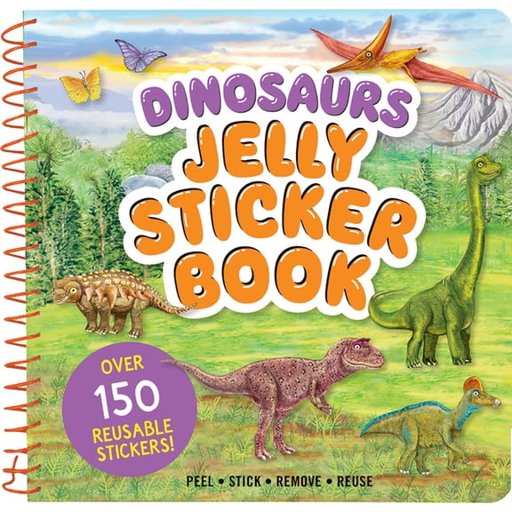 Dinosaurs Jelly Sticker Book (Over 150 Thick, Reusable Jelly Stickers), (Paperback)