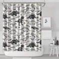 thumbnail image 1 of Dinosaurs Jurassic Text Pattern Shower Curtain 84"x72" ,Bathroom Decorative Shower Curtains Set with 12 Hooks,Modern Waterproof Washable Shower Curtain, 1 of 6