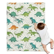 Dinosaurs Pattern Blanket,Comfortable Soft Flannel Throw Blanket,All Season,Warm Lightweight Blankets for Sofa Bed Couch Living Room Chair,30"x40"