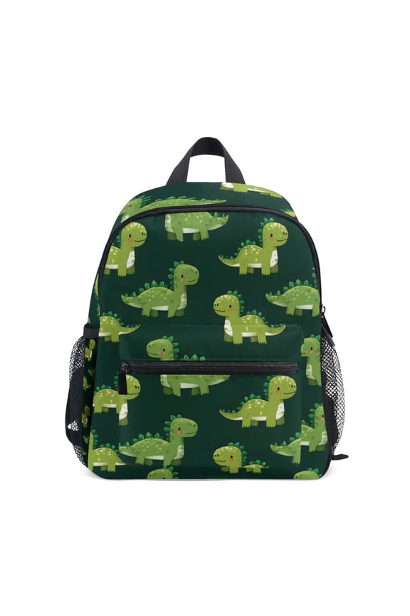 Dinosaurs Pattern Mini Backpack Cute Small Backpack with Chest Strap and Whistle Ages 3-8