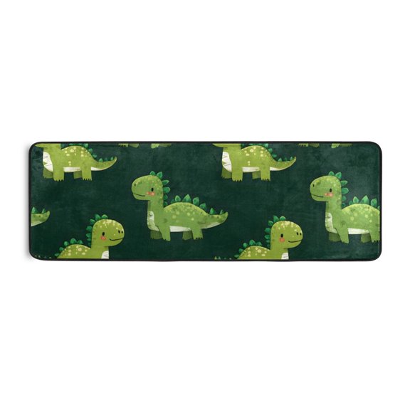 Dinosaurs Pattern Runner Rug 24x72 Inch Cushioned Non Slip Soft Absorbent Floor Mat