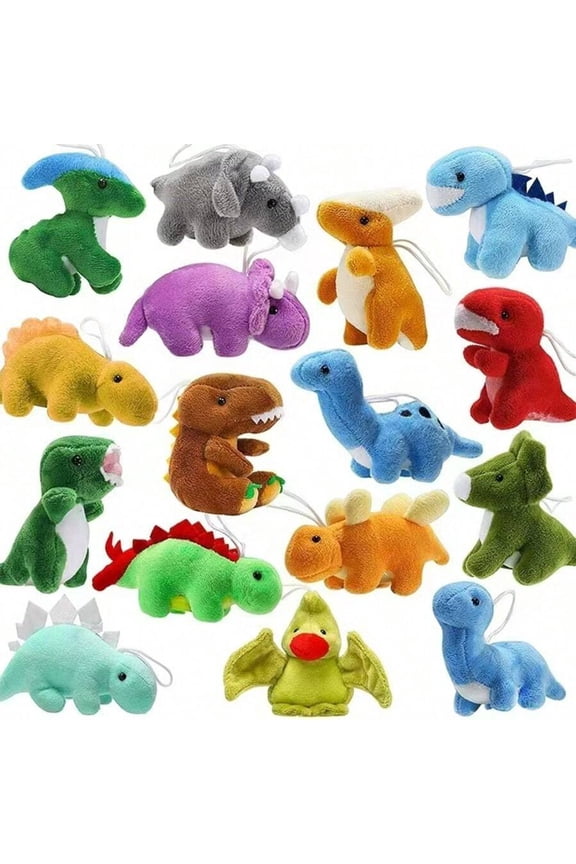 Dinosaurs Plush Toys,Party Favors For Kids,Fluffy And Cute,Classroom Reward Scheme,Backpack Decoration Charms,Mini Dinosaur Figures Assortment Keychain