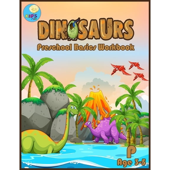 Pre-Owned Dinosaurs Preschool basic workbook: Basic activity book for Pre-k ages 3-5 and Math Activity Book with Number Tracing, Counting, and coloring. (Paperback) 1686493886 9781686493881