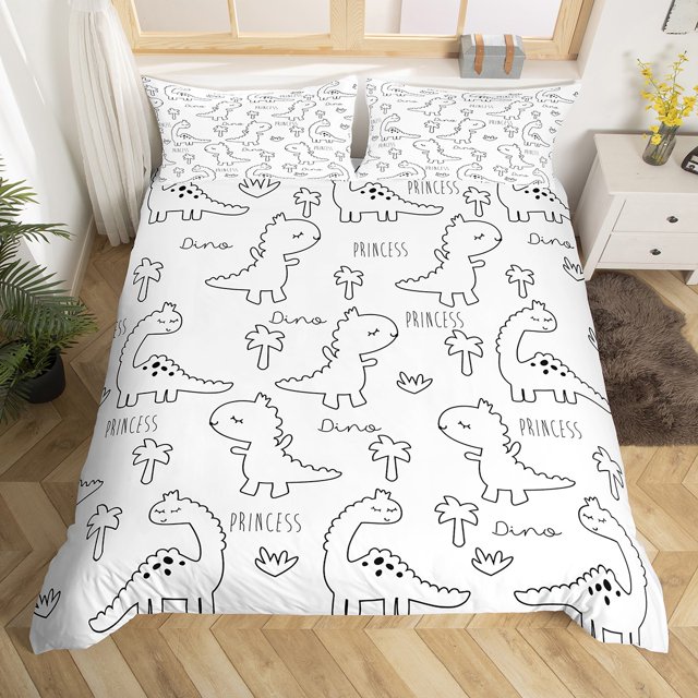 Dinosaurs Queen Bedding Sets for Boys,Cartoon Dinosaur Comforter Cover