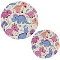 thumbnail image 1 of Dinosaurs Round Woven Potholders Set Trivets for Hot Dishe Heat Resistant Non-Slip Trivets for Cooking and Baking Kitchen Home Decor, 1 of 7