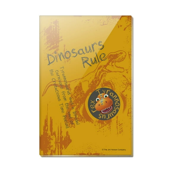 Dinosaurs Rule T-Rex Dinosaur Train Rectangle Acrylic Fridge Refrigerator Magnet