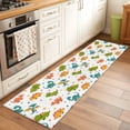 thumbnail image 1 of Dinosaurs Runner Rugs 2x6 ft Cartoon Green Orange Blue Yellow Dinosaurs Washable Hallway Rugs Non-Slip Floor Mats Absorbent Carpet Bedside Runners for Bedroom Kitchen Bathroom Laundry Room, 1 of 9
