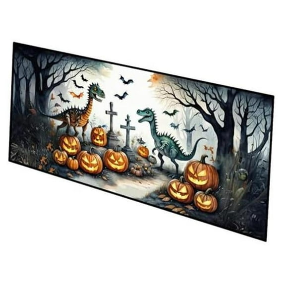 Dinosaurs Spooky Halloween Indoor / Outdoor Runner Mat 28x58 58 in x 28 in