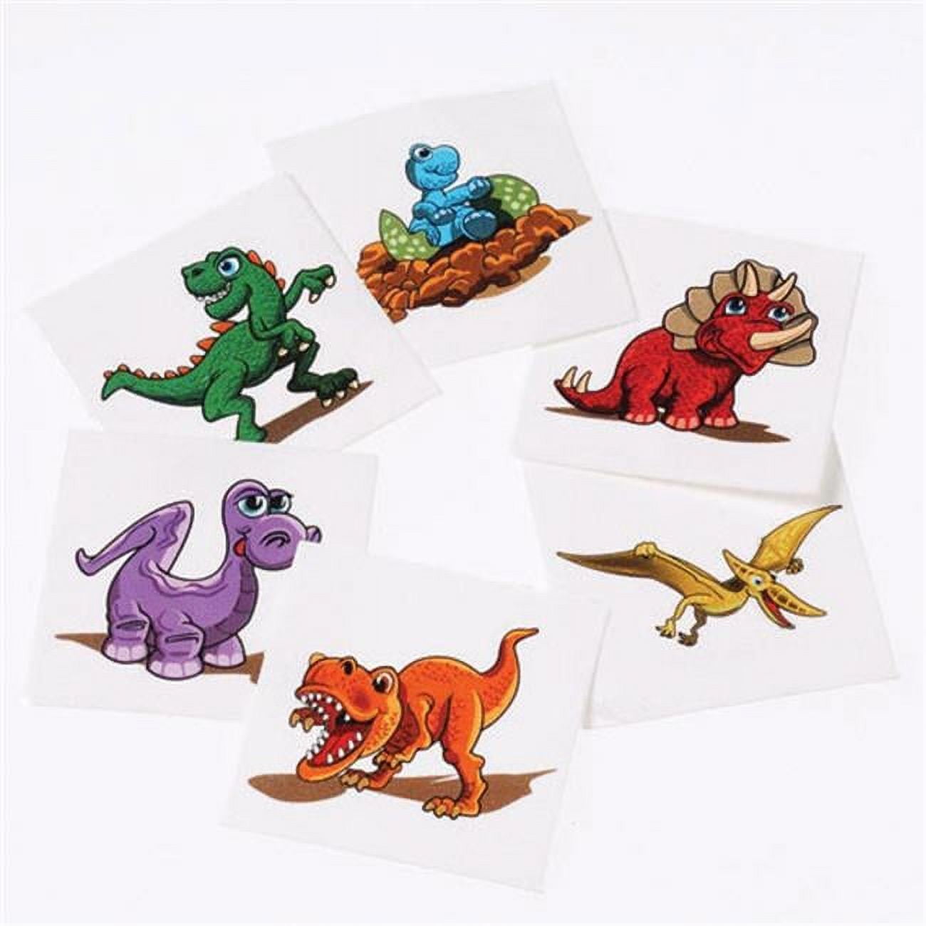 Dinosaurs Theme Easter Egg Filler 1.5" Party Favor Temporary Tattoos, 144 CT