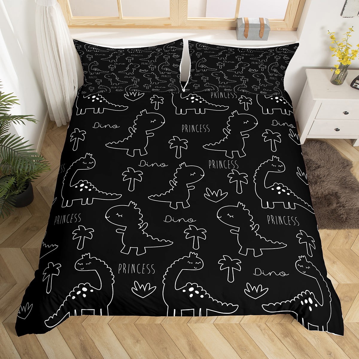 Dinosaurs Twin Bedding Sets for Boys,Cartoon Dinosaur Comforter Cover