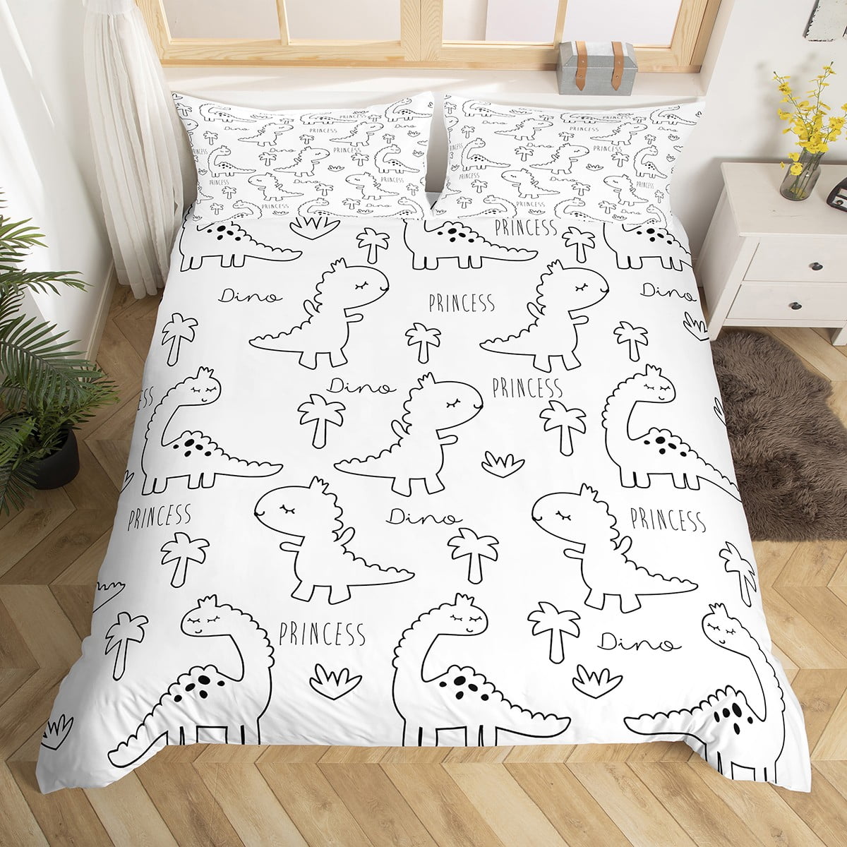 Dinosaurs Twin Bedding Sets for Boys,Cartoon Dinosaur Comforter Cover