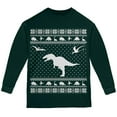 thumbnail image 1 of Dinosaurs Ugly XMAS Sweater Forest Youth Long Sleeve T-Shirt - Youth Small, 1 of 1