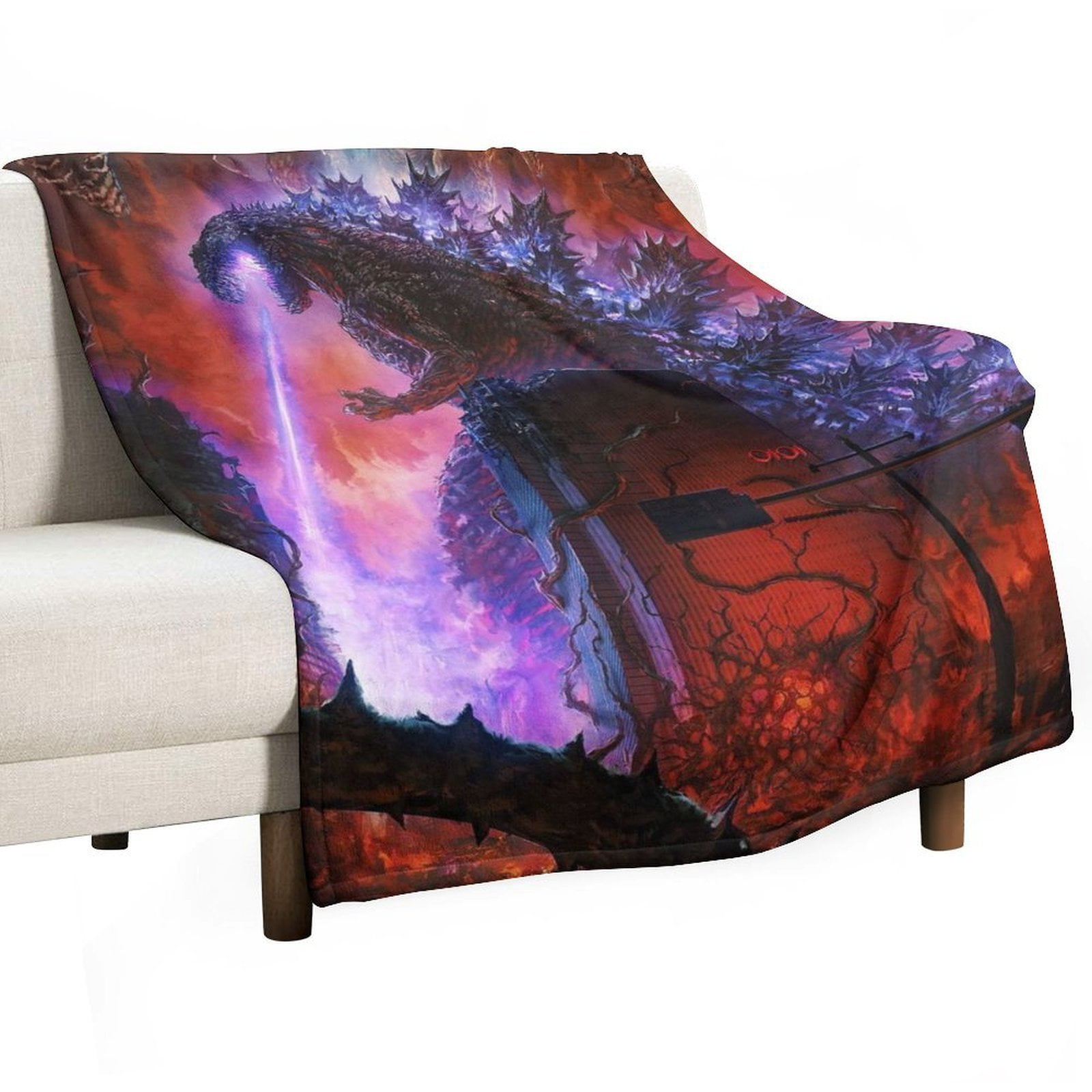 Dinosaurs Vs Monkeys (1)Ultra Soft Anime Throw Blanket All Seasons