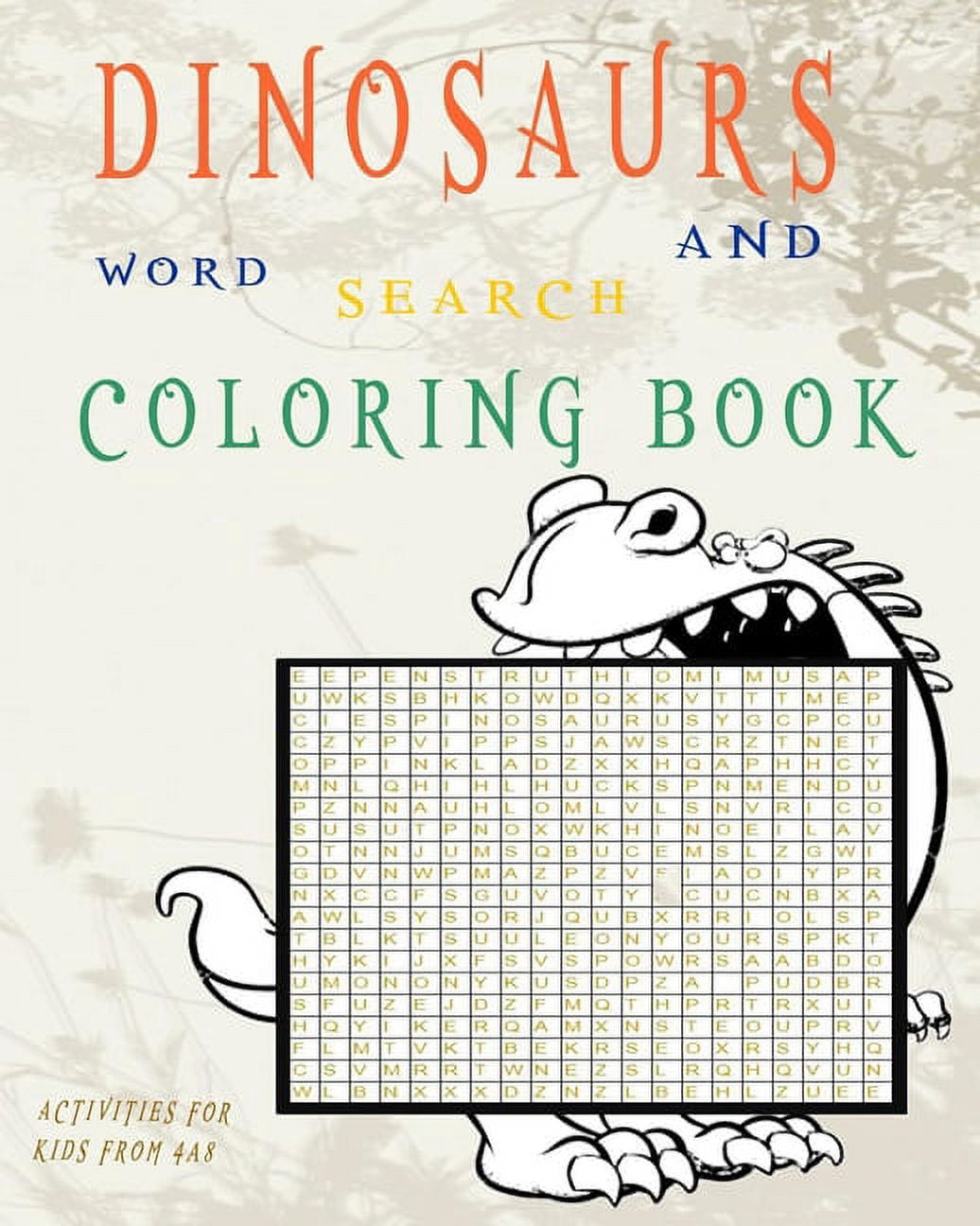 Dinosaurs Word Search and Coloring Book: Word Search and coloring book ...