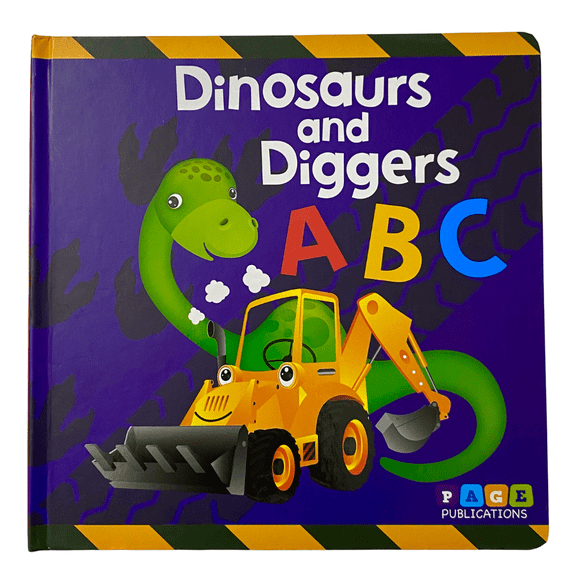 Dinosaurs and Diggers ABC Children's Padded Board Book Early Learning Reading Books Babies and Toddlers by Page Publications