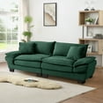 thumbnail image 1 of Dinosisco 84"L Deep Seat Sofa, Corduroy Upholstered Sleeper Couch for Living Room, Green, 1 of 8