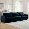 thumbnail image 1 of Dinosisco Modular Sectional Sofa, 3-Seater Sleeper Couch for Living Room, Blue Corduroy, 1 of 7