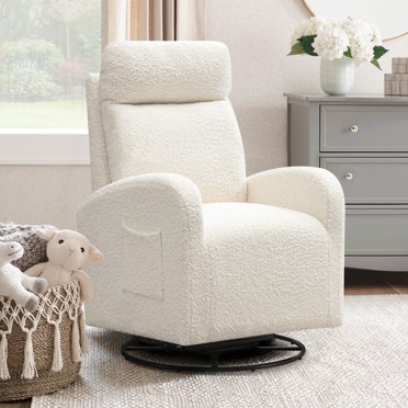 Soho Baby Coventry Glider Recliner Boucle White - Walmart.com